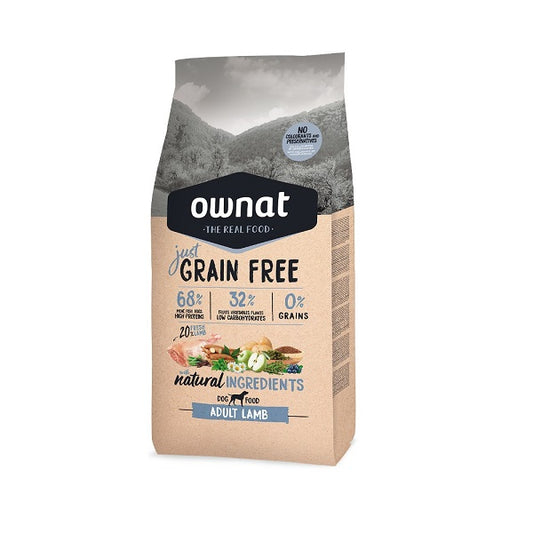 OWNAT GRAIN FREE JUST ADULT LAMB - Pienso de cordero y cerdo