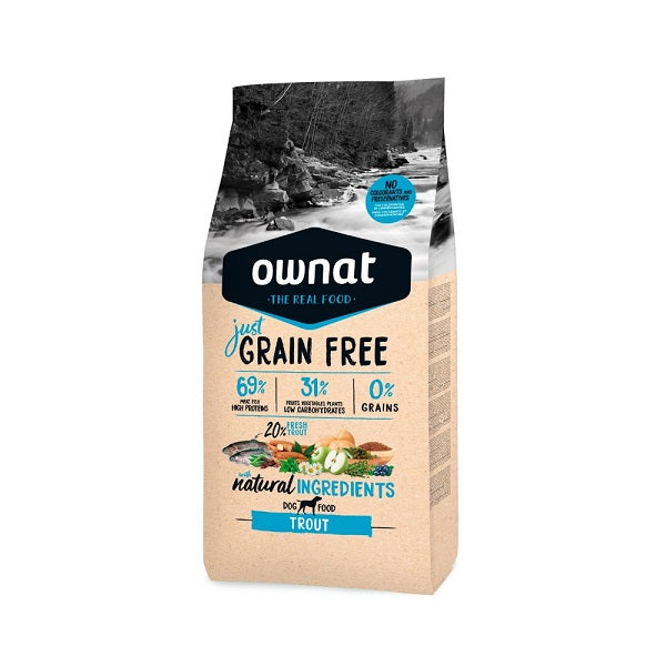 OWNAT GRAIN FREE JUST TROUT 3kg