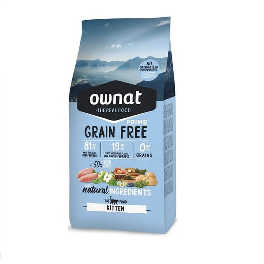 OWNAT GRAIN FREE PRIME KITTEN GATOS 3kg