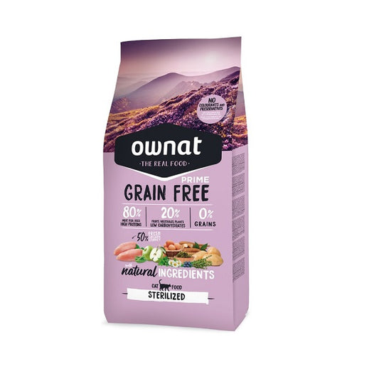 OWNAT GRAIN FREE PRIME STERILIZED GATOS 3kg