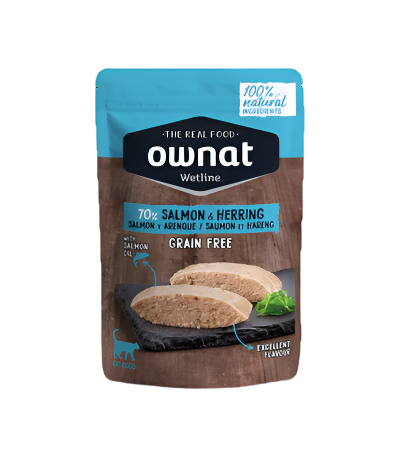 OWNAT Pouch Salmón y arenque - WETLINE Salmon & Herring (CAT) 85g