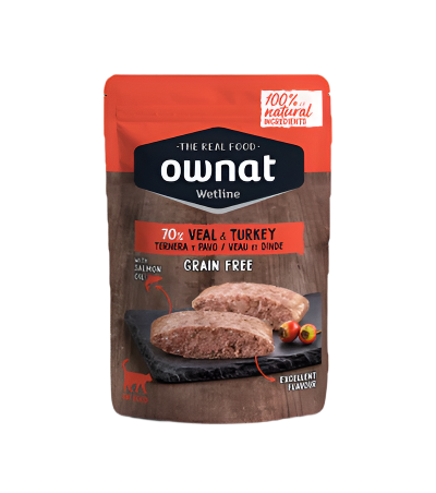 OWNAT Pouch Ternera y Pavo - WETLINE Veal & Turkey (CAT) 85g