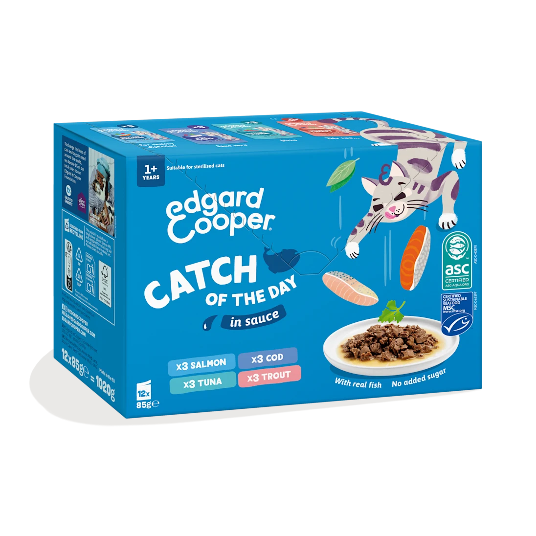 Edgard & Cooper | Pack Ahorro Captura del Día | 12 Pouches 85g para gato