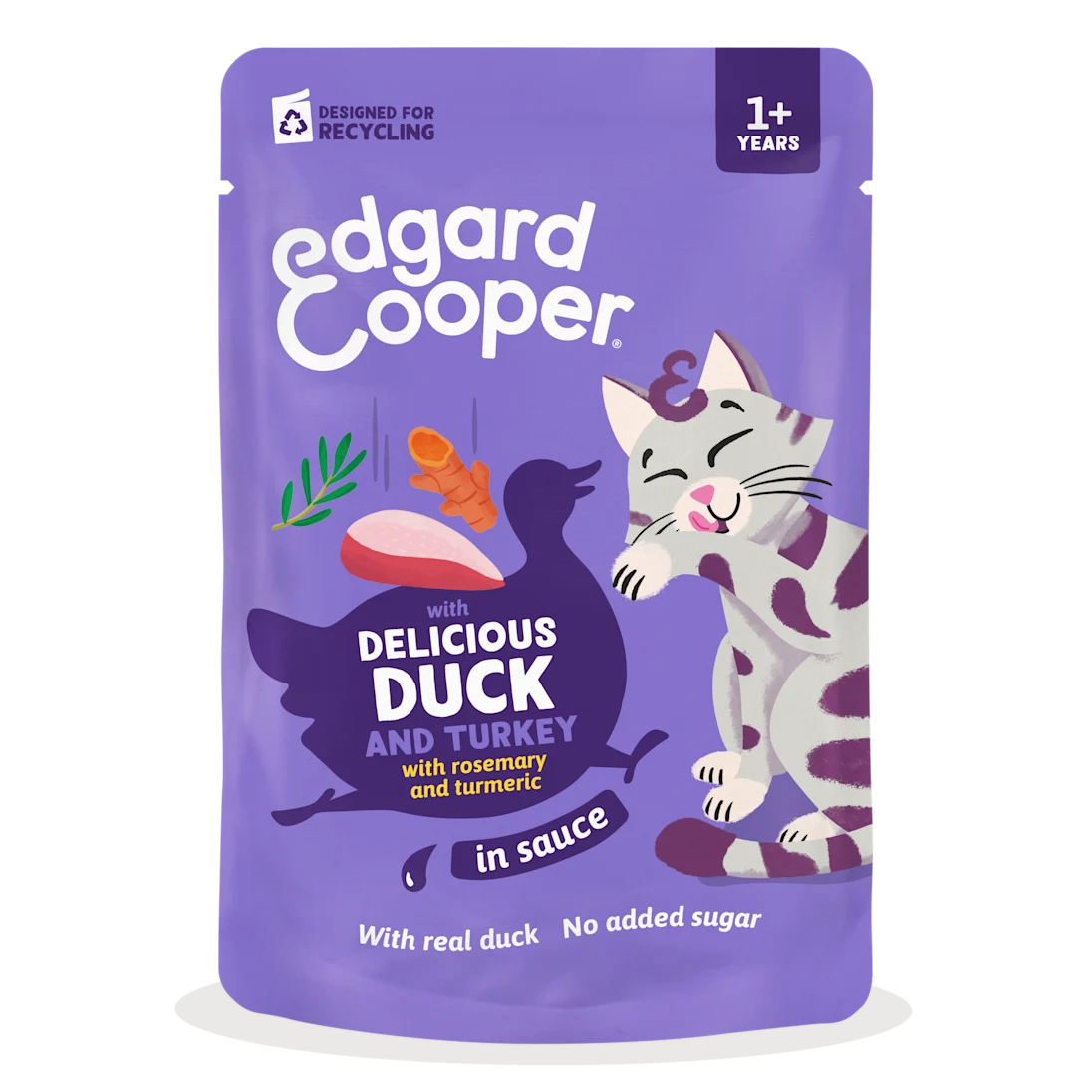 Edgard & Cooper | Pato y Pavo en salsa | Pouches 85g para gato
