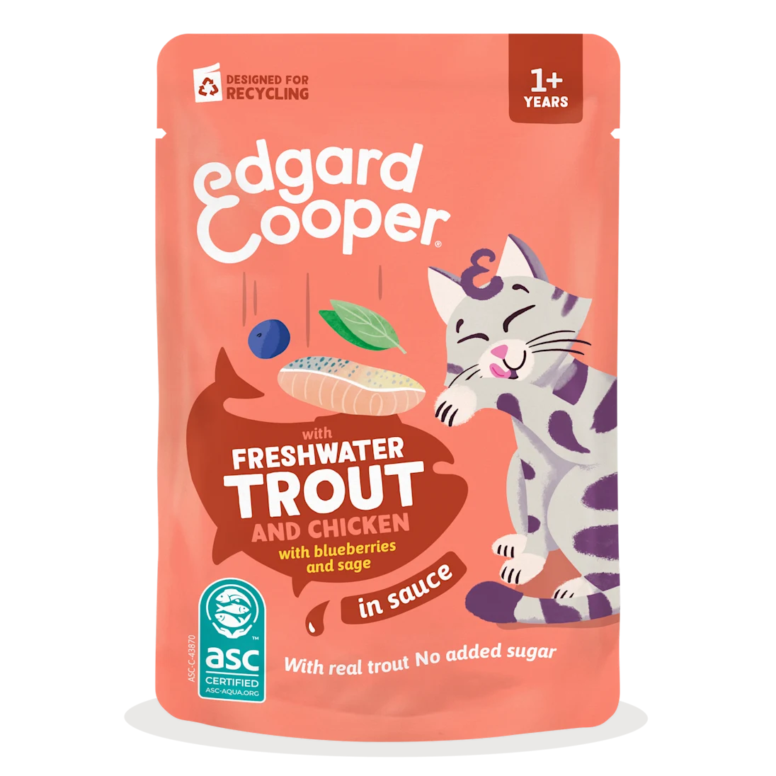 Edgard & Cooper |Trucha y Pollo en salsa | Pouches 85g para gato