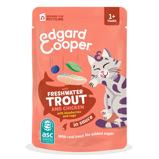 Edgard & Cooper |Trucha y Pollo en salsa | Pouches 85g para gato