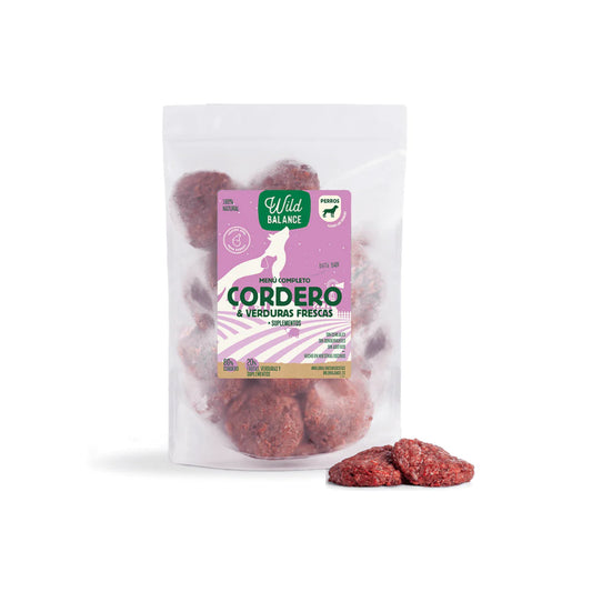 Menú BARF de Cordero con verduras frescas para perros - 1kg - Wild Balance