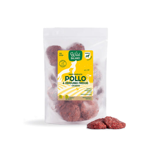 Menú BARF de Pollo con verduras frescas para perros - 1kg - Wild Balance