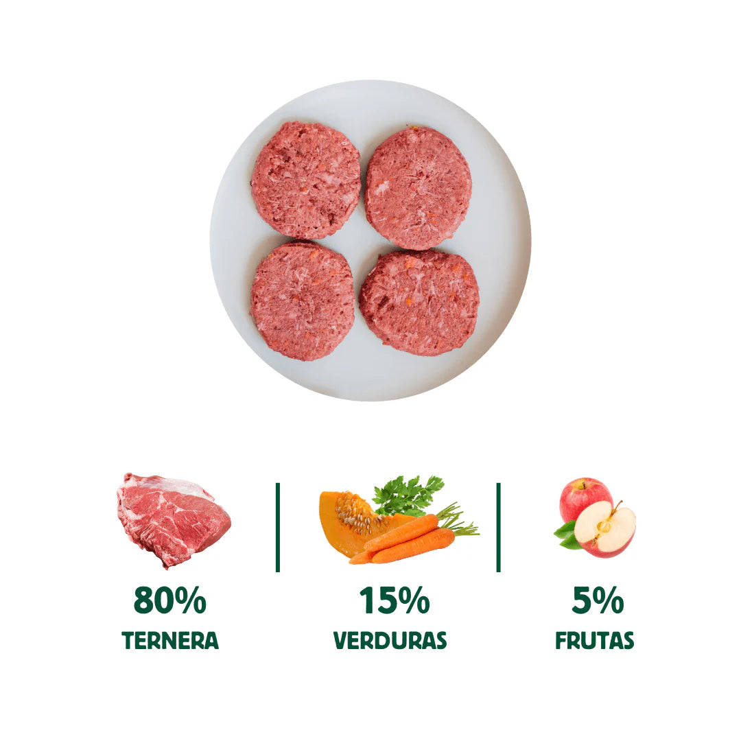Menú BARF de Ternera con verduras frescas para perros - Wild Balance - 500g