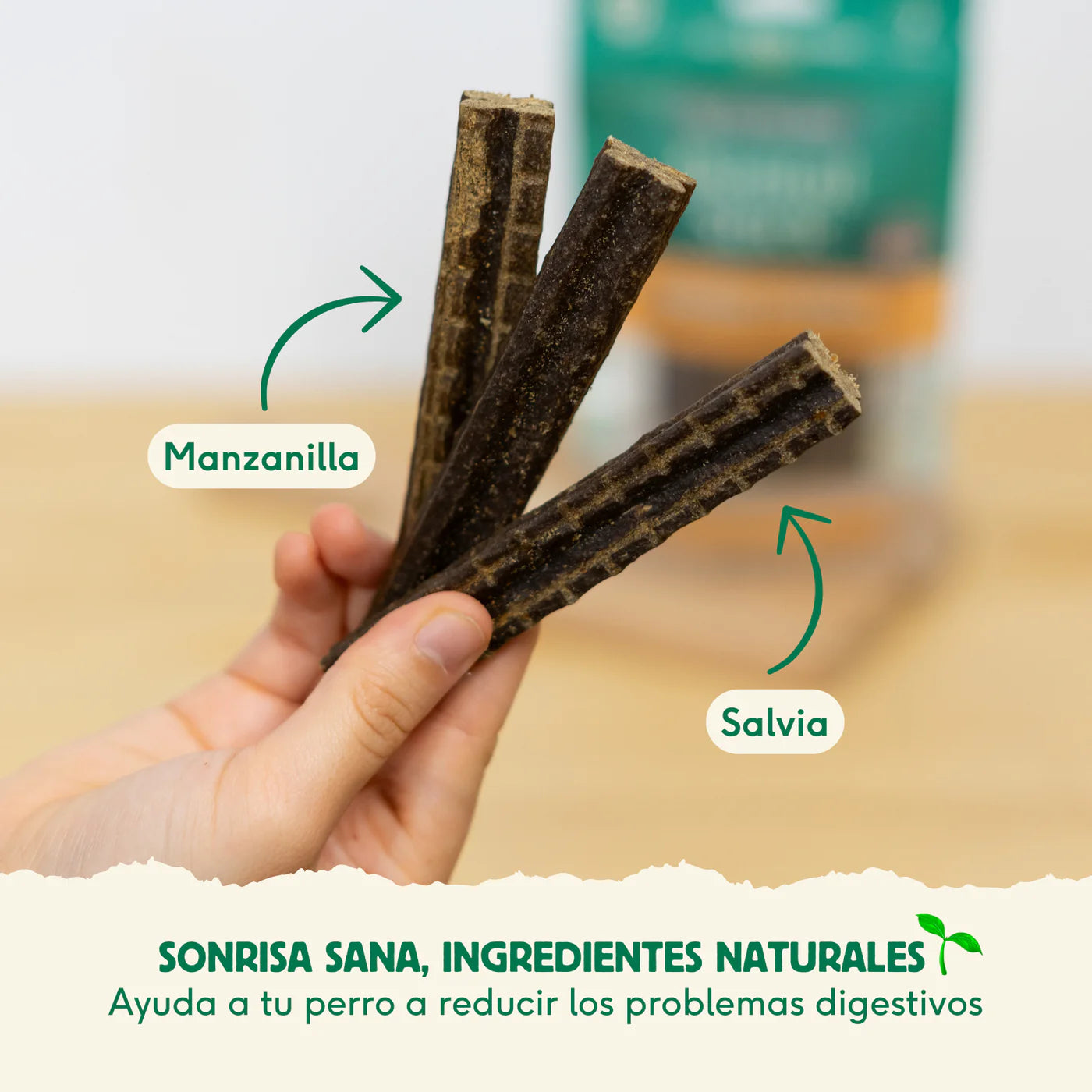 Sticks Dentales de Conejo, Camomila y Salvia - Estómagos Sensibles | Wild Balance