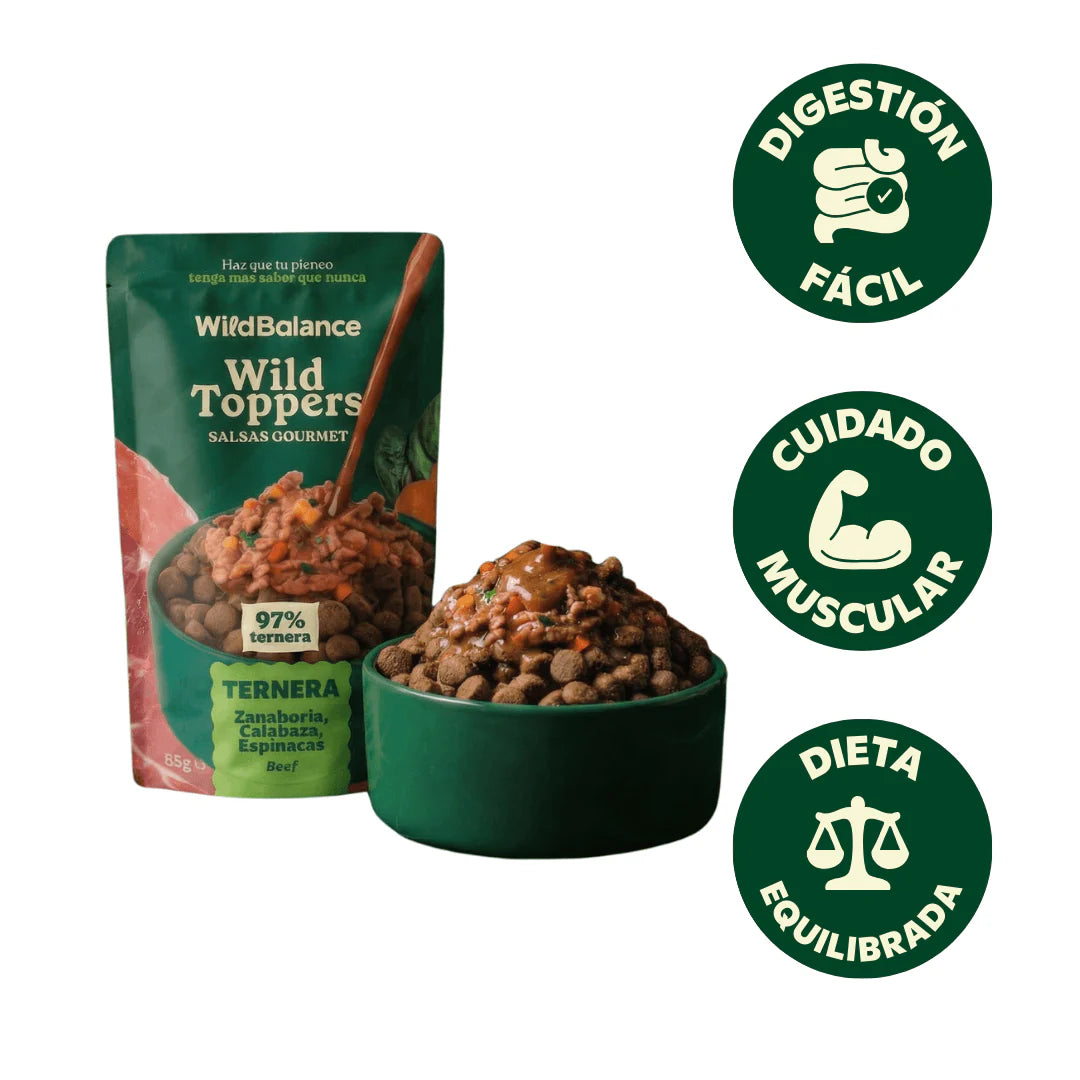 Topper de Ternera y Verduras 85g - Salsas Gourmet Wild Balance