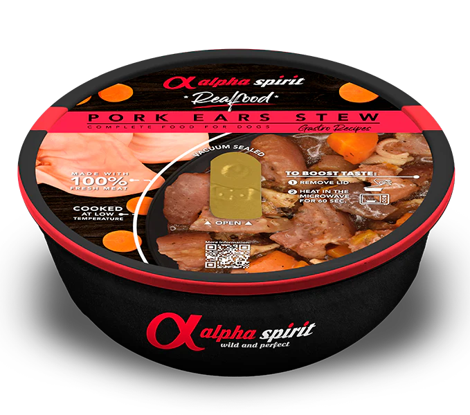 Alpha Spirit Estofado de Oreja de Cerdo para Perros 280 Gr