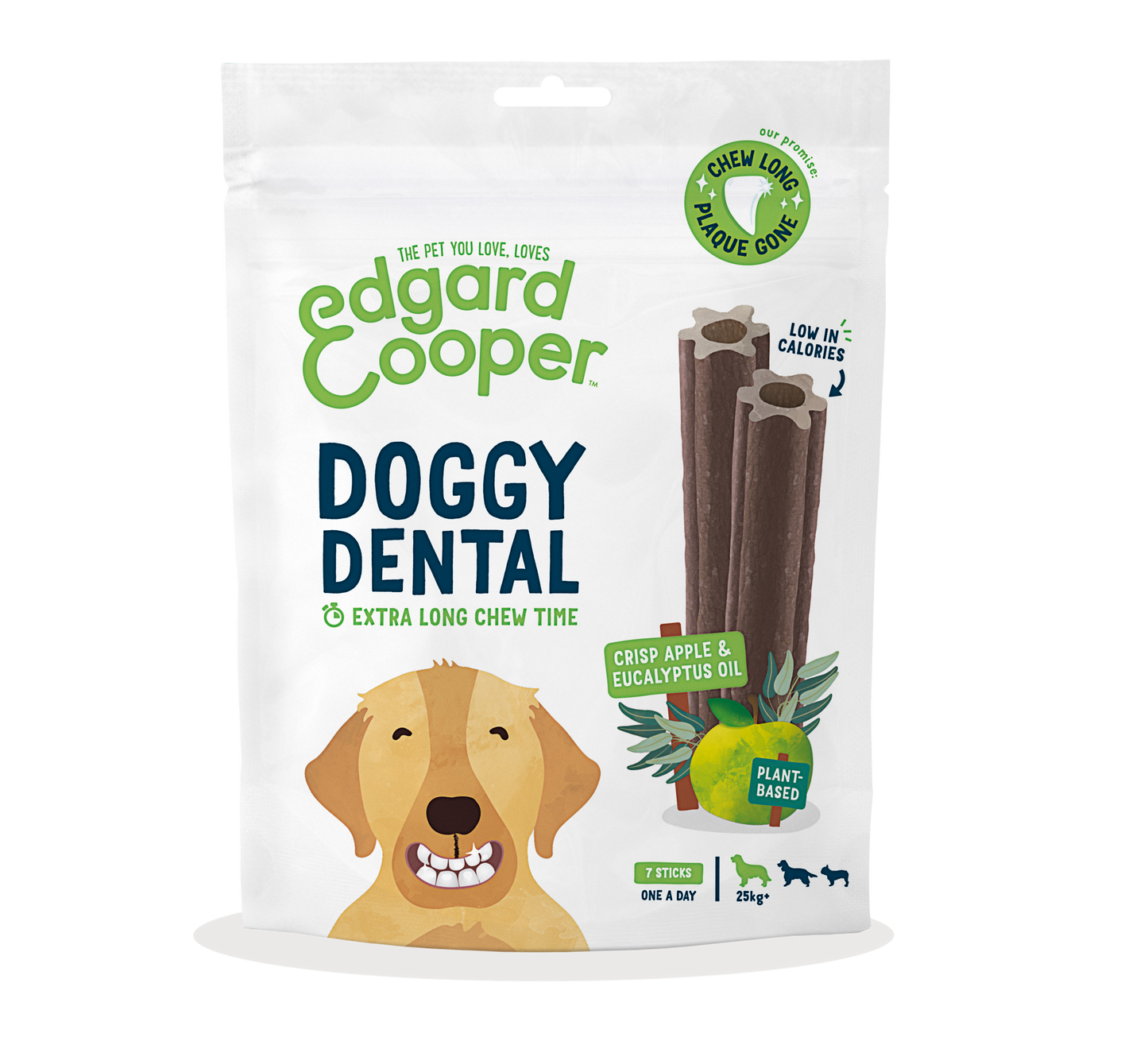 Sticks dentales Edgard Cooper - Doggy Dental Manzana y eucalipto - 3 tamaños diferentes