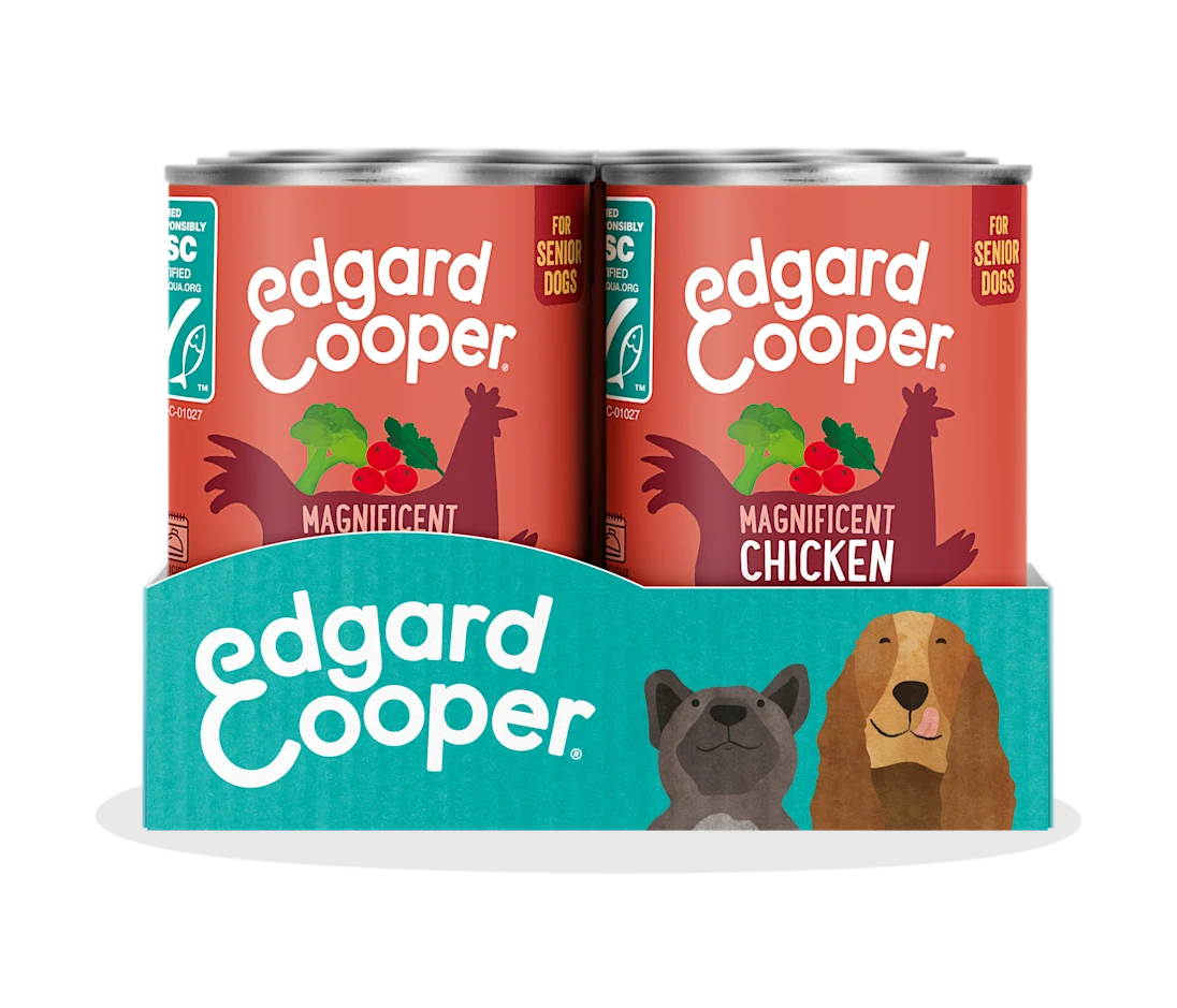 Edgard Cooper | Pollo y Salmón | Lata para Perros Senior 400g