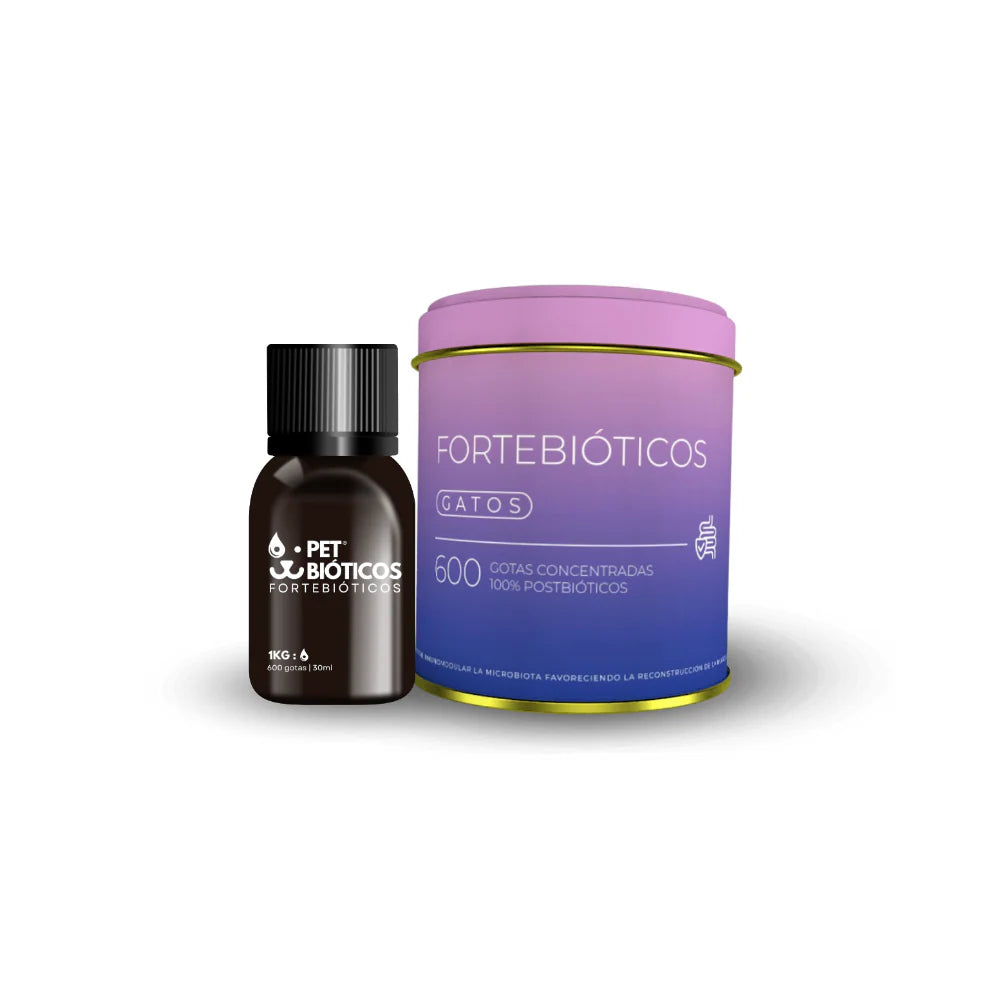 FORTEBIÓTICOS 600 Gotas | 30ml para GATOS | PETBIOTICOS
