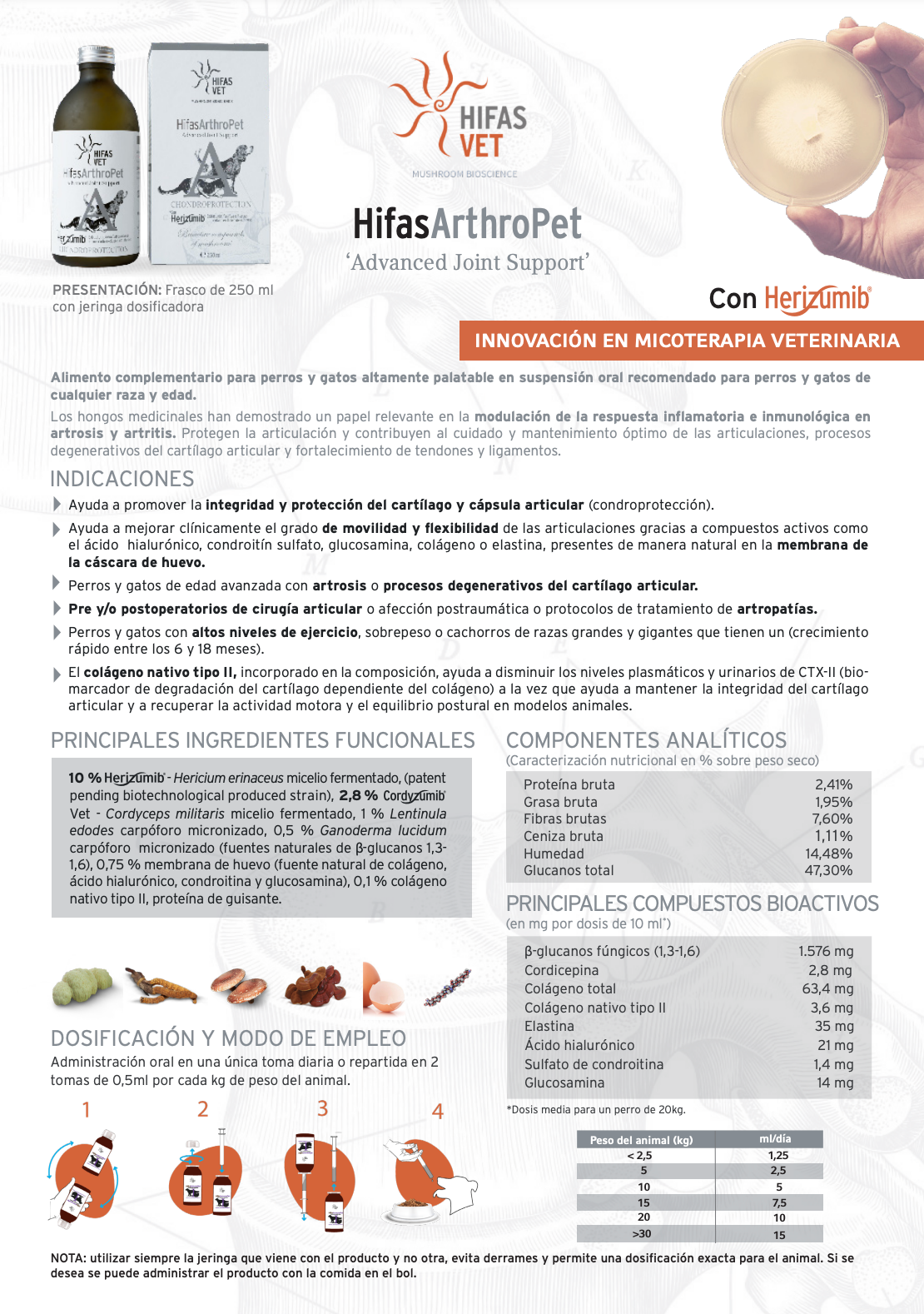 HIFAS ARTHROPET condroprotector