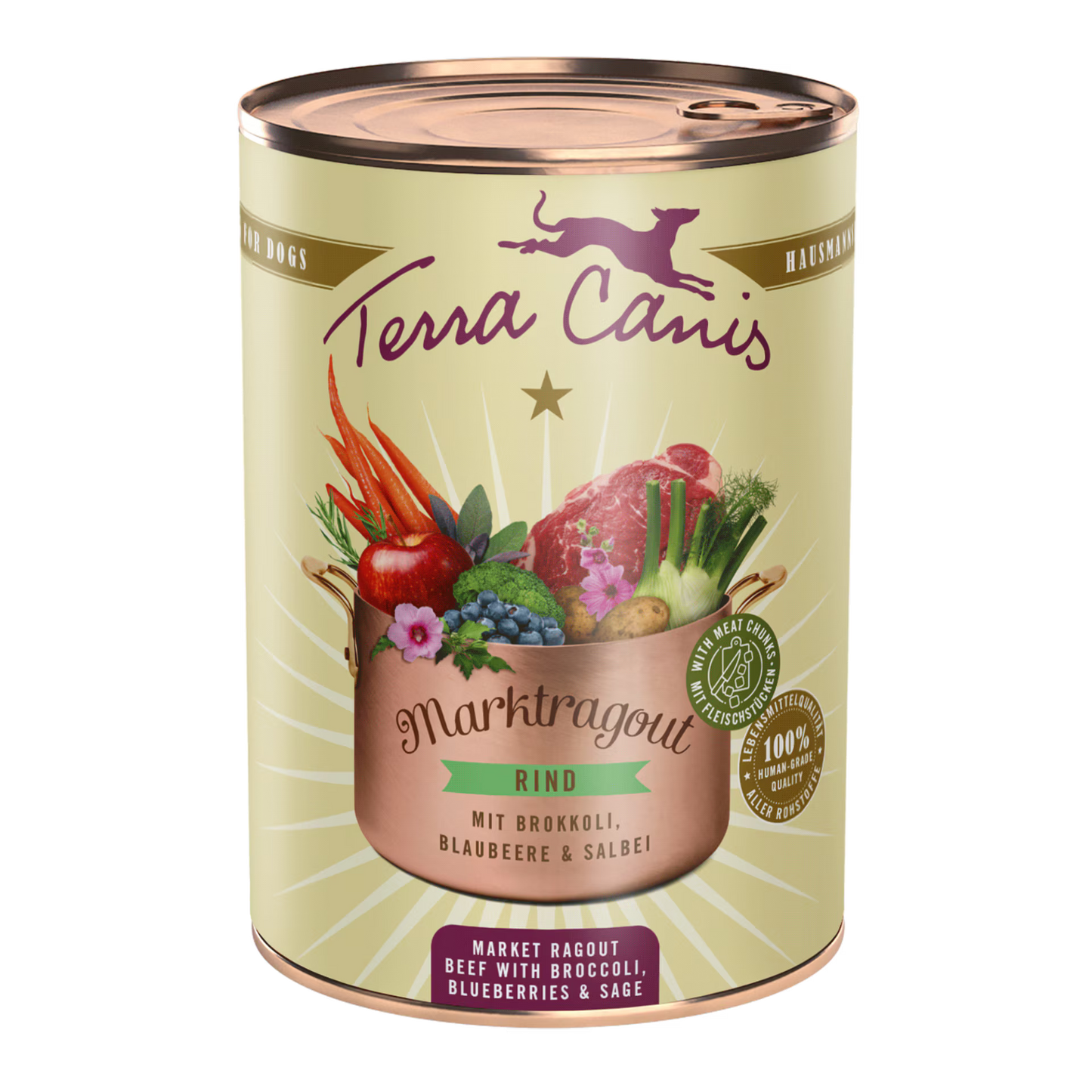TERRA CANIS MARKTRAGOUT - Buey con brócoli, arándanos azules y salvia, sin cereales