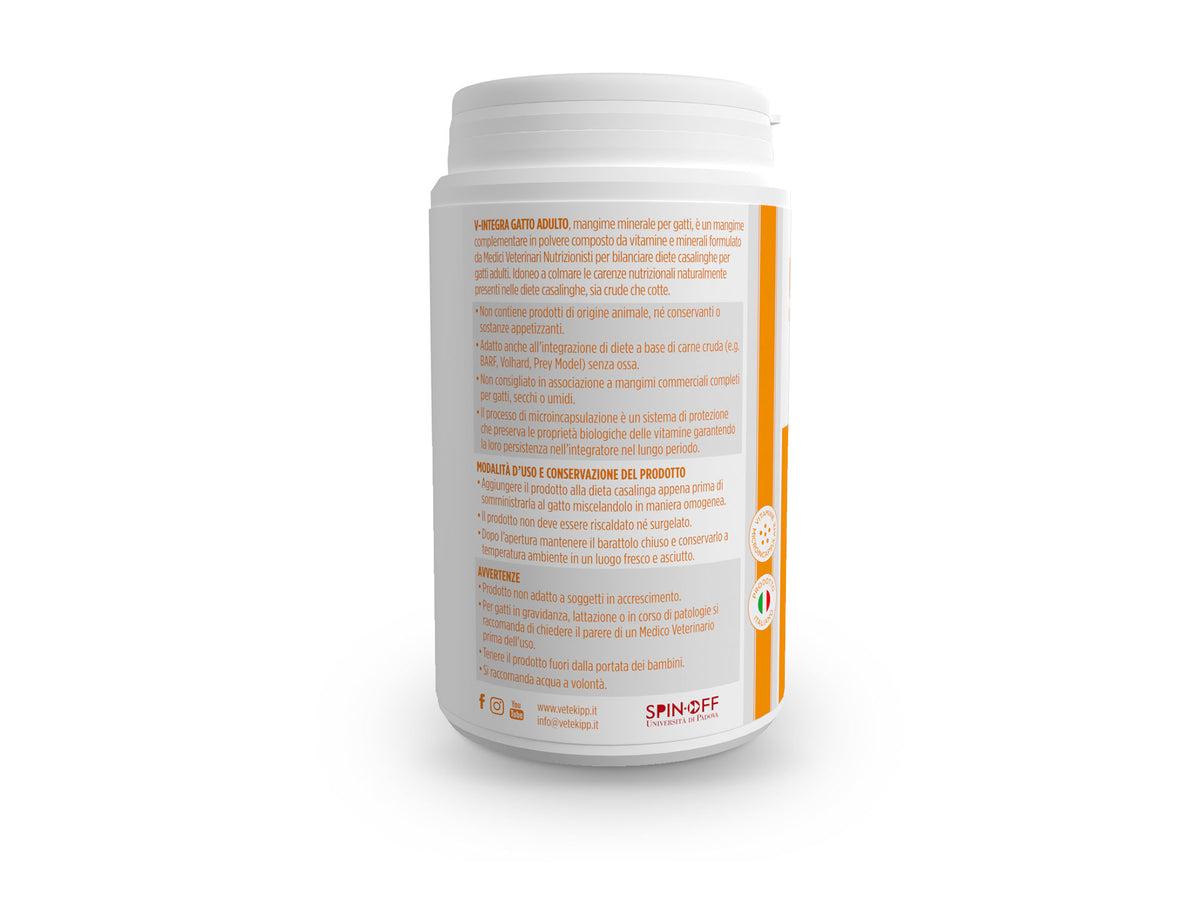 V-Integra Gato Adulto 250g, Suplemento Completo Rico en Vitaminas y Minerales para Equilibrar Dieta Casera y Barf
