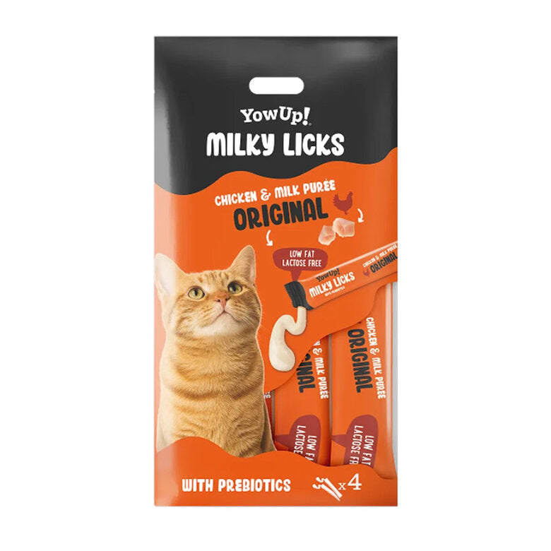 Yow Up! Milky Licks Snack Cremoso para Gatos con Pollo y Prebióticos