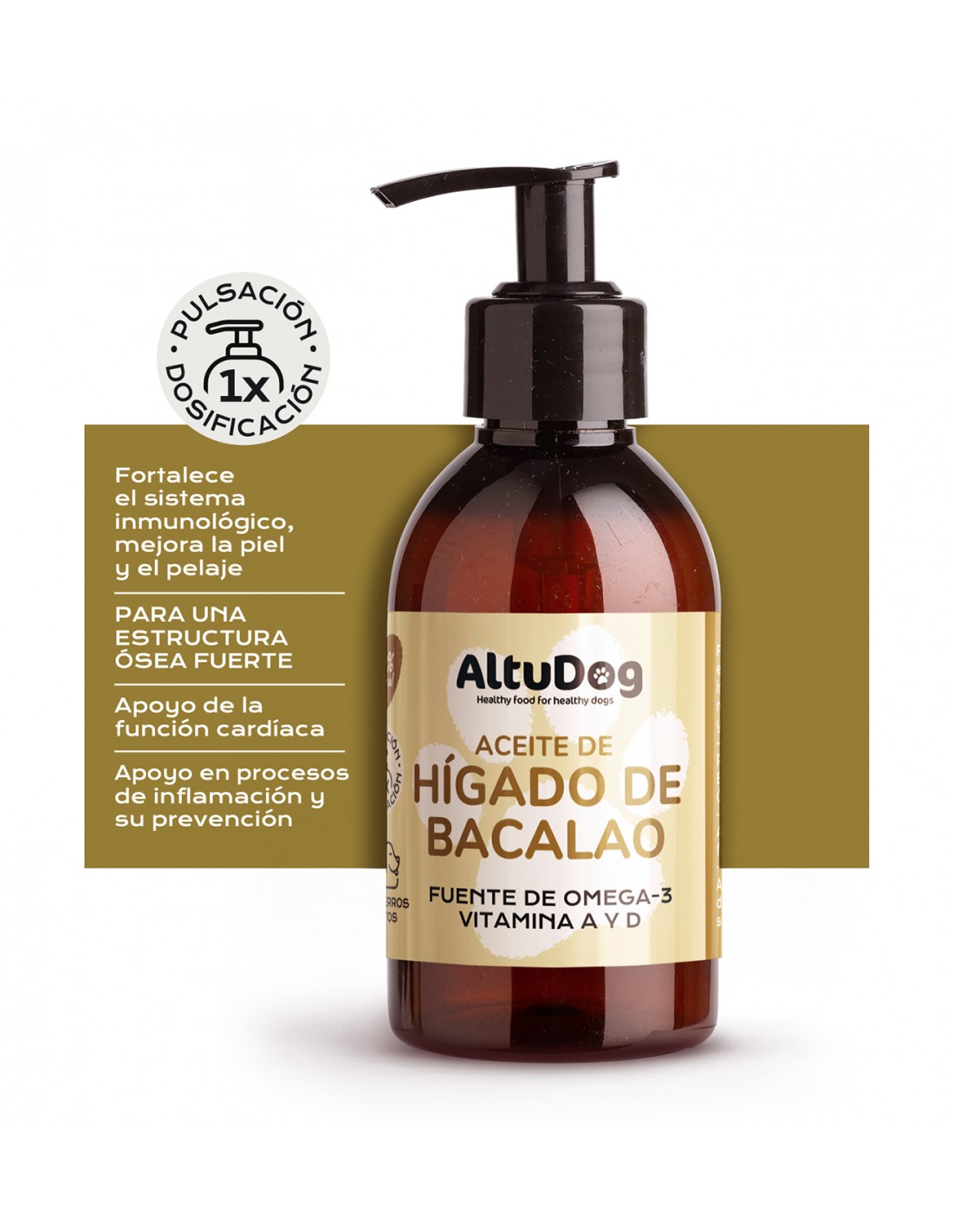 Aceite de hígado de bacalao - Altudog - Perros y Gatos