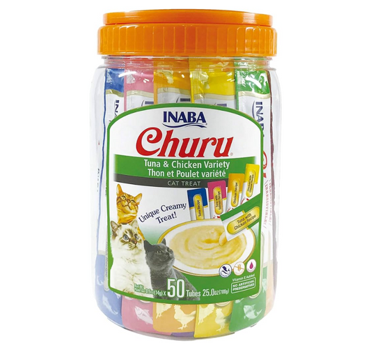 Churu snack cremoso para gatos | Pack varios sabores ATÚN y POLLO