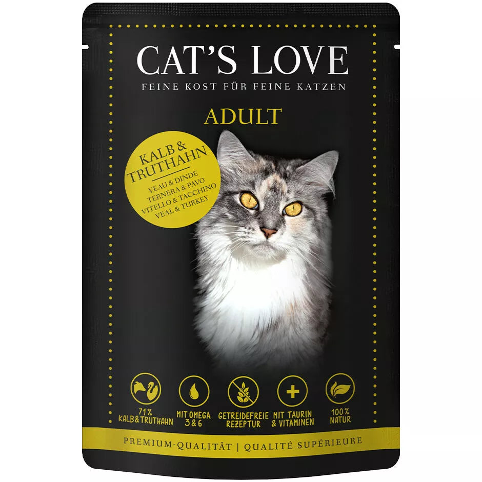 Ternera y Pavo en Paté para Gato | Cat's Love