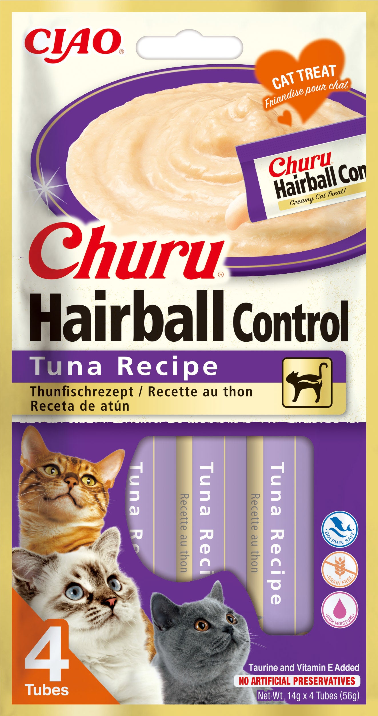 Churu Hairball atún - Especial bolas de pelo gatos
