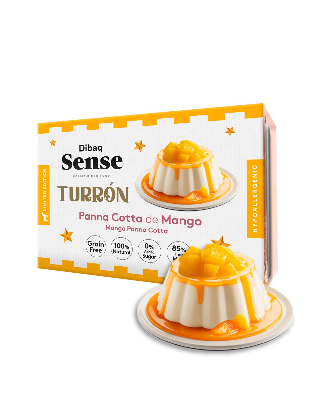Dibaq Sense Turrón Panna Cotta de Mango