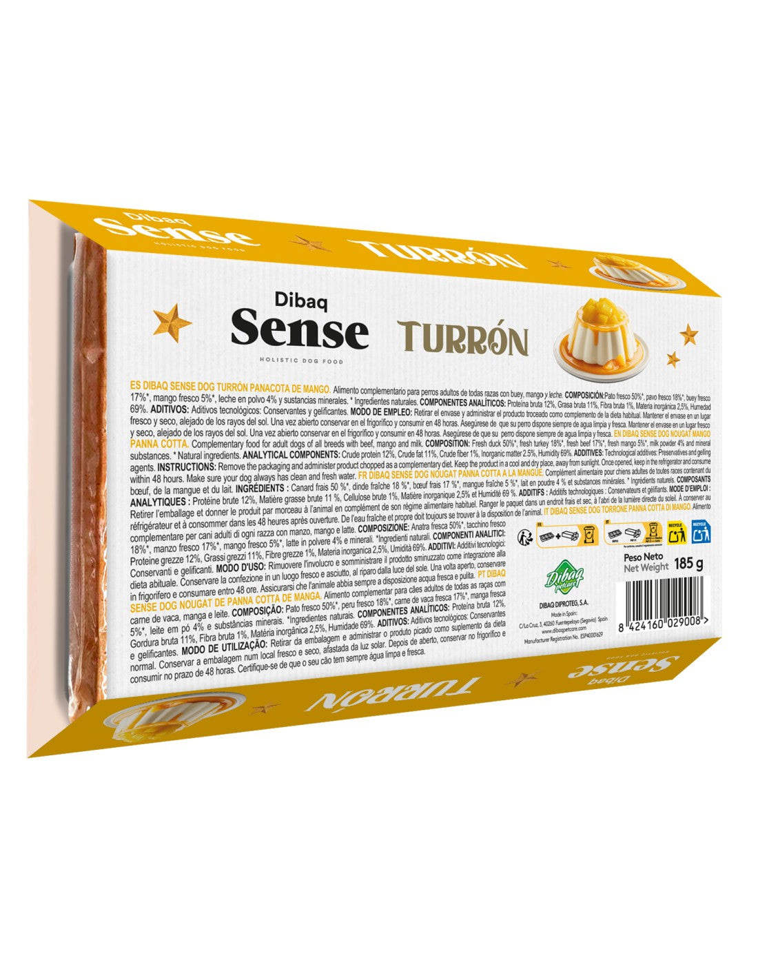 Dibaq Sense Turrón Panna Cotta de Mango