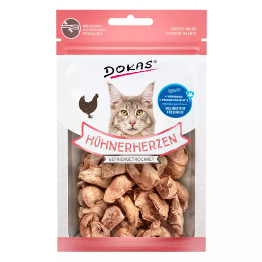Corazones de Pollo Liofilizados Para Perros y Gatos | Dokas