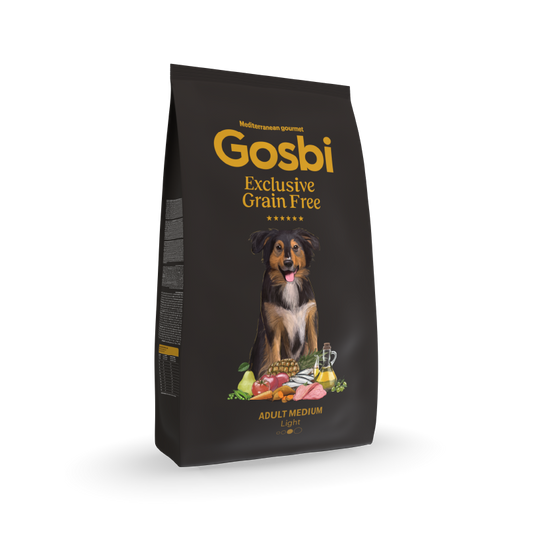 Gosbi | Exclusive Grain Free Dog Adult Medium Light (Pavo y pescado blanco)
