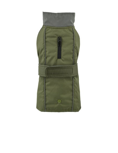 Impermeable verde con forro polar extraible