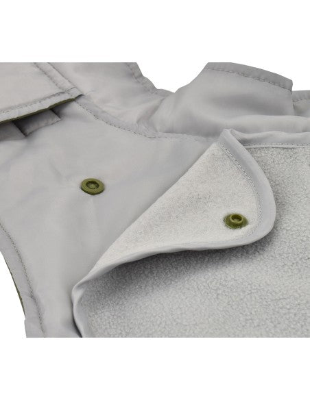 Impermeable verde con forro polar extraible