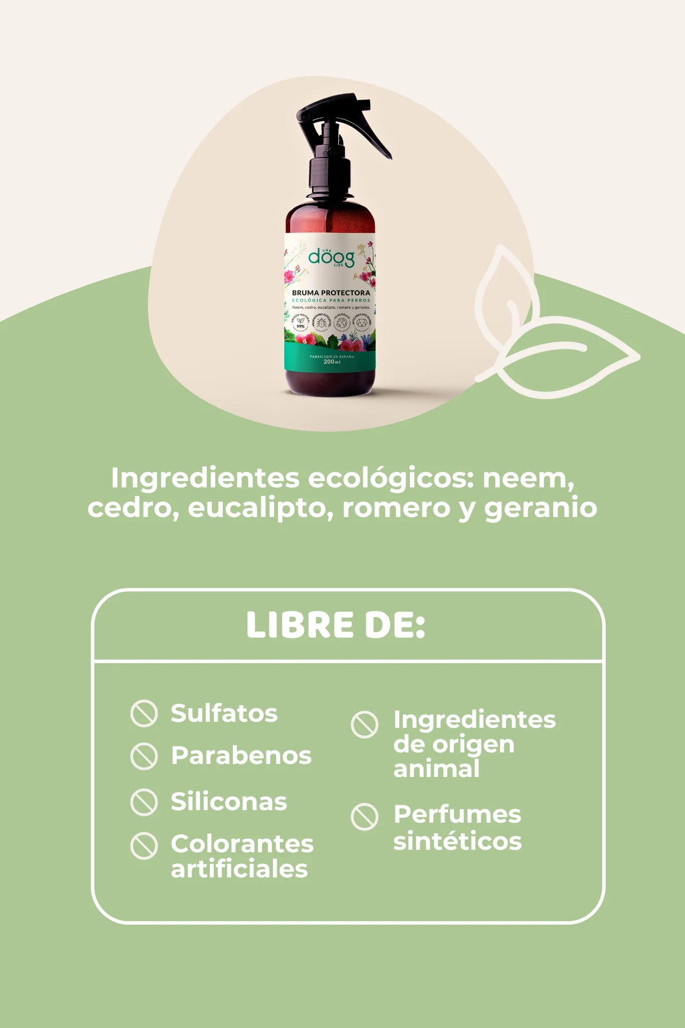 Bruma Repelente | Repelente ecológico para perros | Sin perfumes sintéticos |  Repelente natural para pulgas, garrapatas y mosquitos The Doog Life