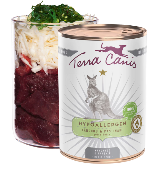 TERRA CANIS Hipoalergénica - Canguro con con chirivía