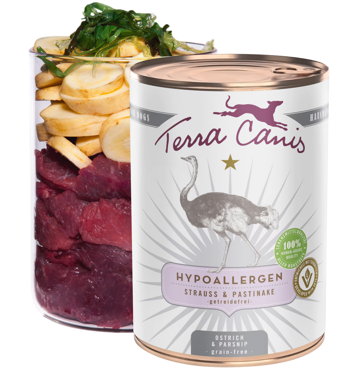TERRA CANIS Hypoallergenic - Ostrich with parsnip