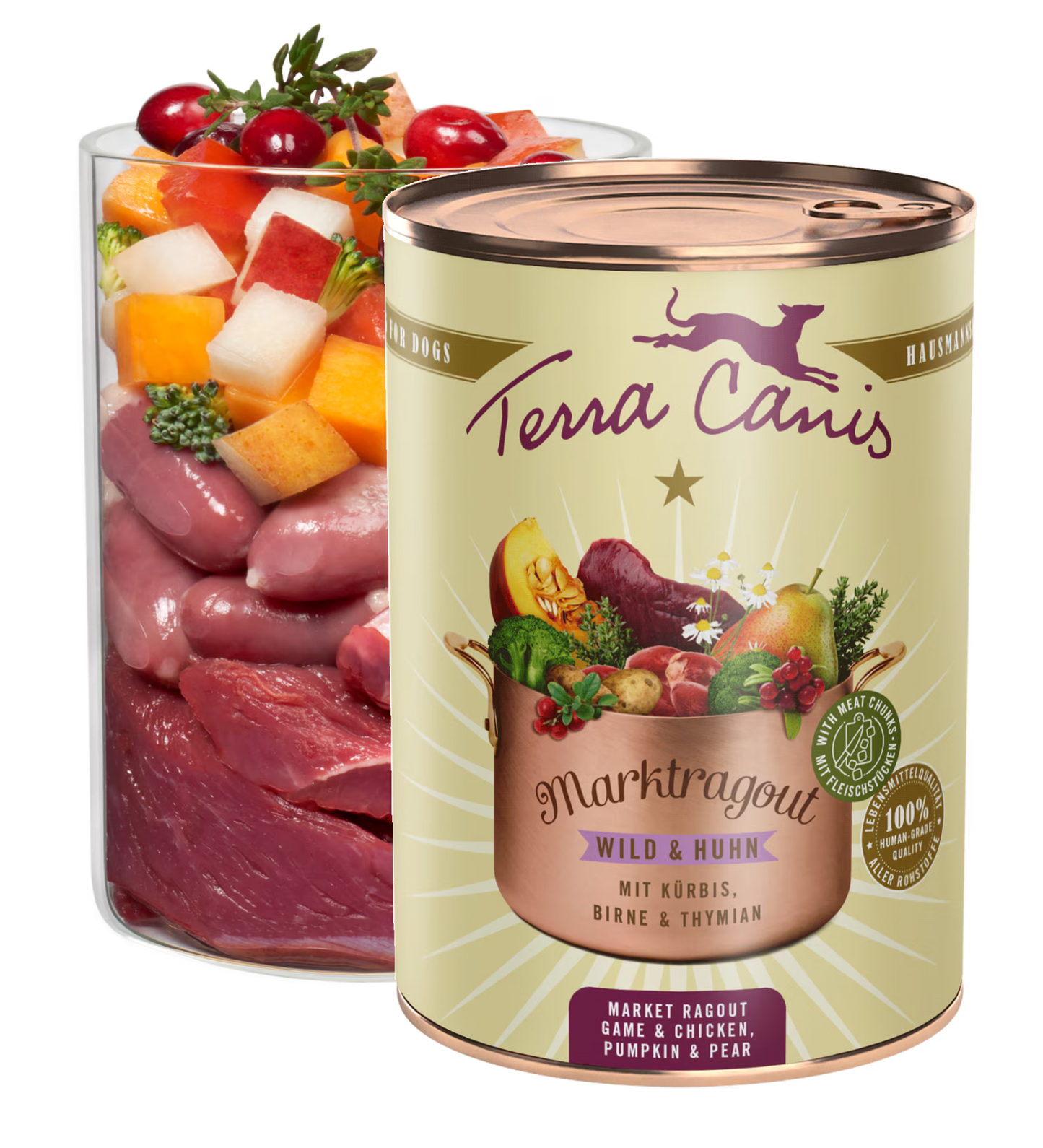 TERRA CANIS MARKTRAGOUT - Venado y Pollo con calabaza, pera y tomillo, sin cereales