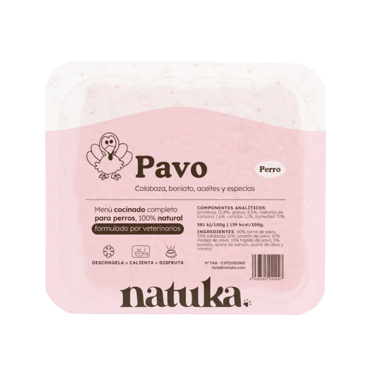 Comida cocinada Natuka (Pavo) - SOLO RECOGIDA EN TIENDA - 500g