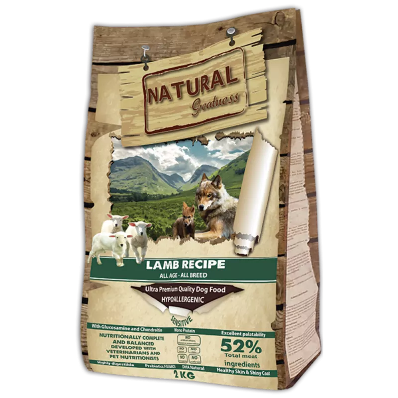 Natural Greatness Receta Sensitive Cordero (NO CEREAL, MONOPROTEIN)