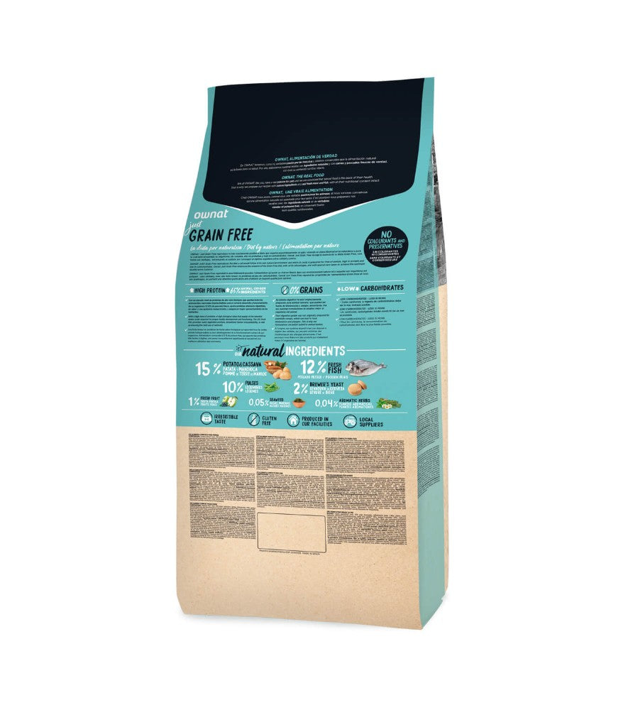 OWNAT GF JUST STERILIZED FISH | Pienso para gatos de pescado y pollo sin cereales