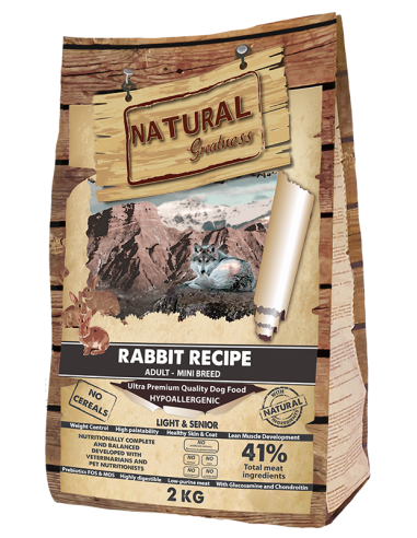 Natural Greatness Receta Conejo MINI Light & Senior (NO CEREAL, MONOPROTEIN)