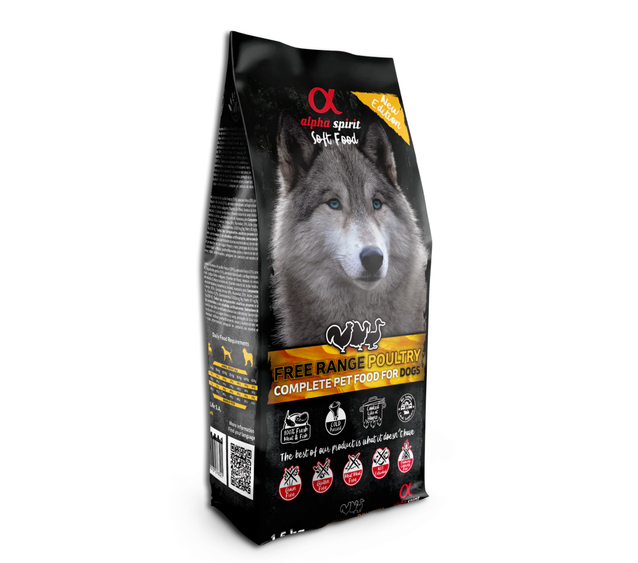 Ração Semi-Húmida Alpha Spirit Poultry Caixa de 9 Kg