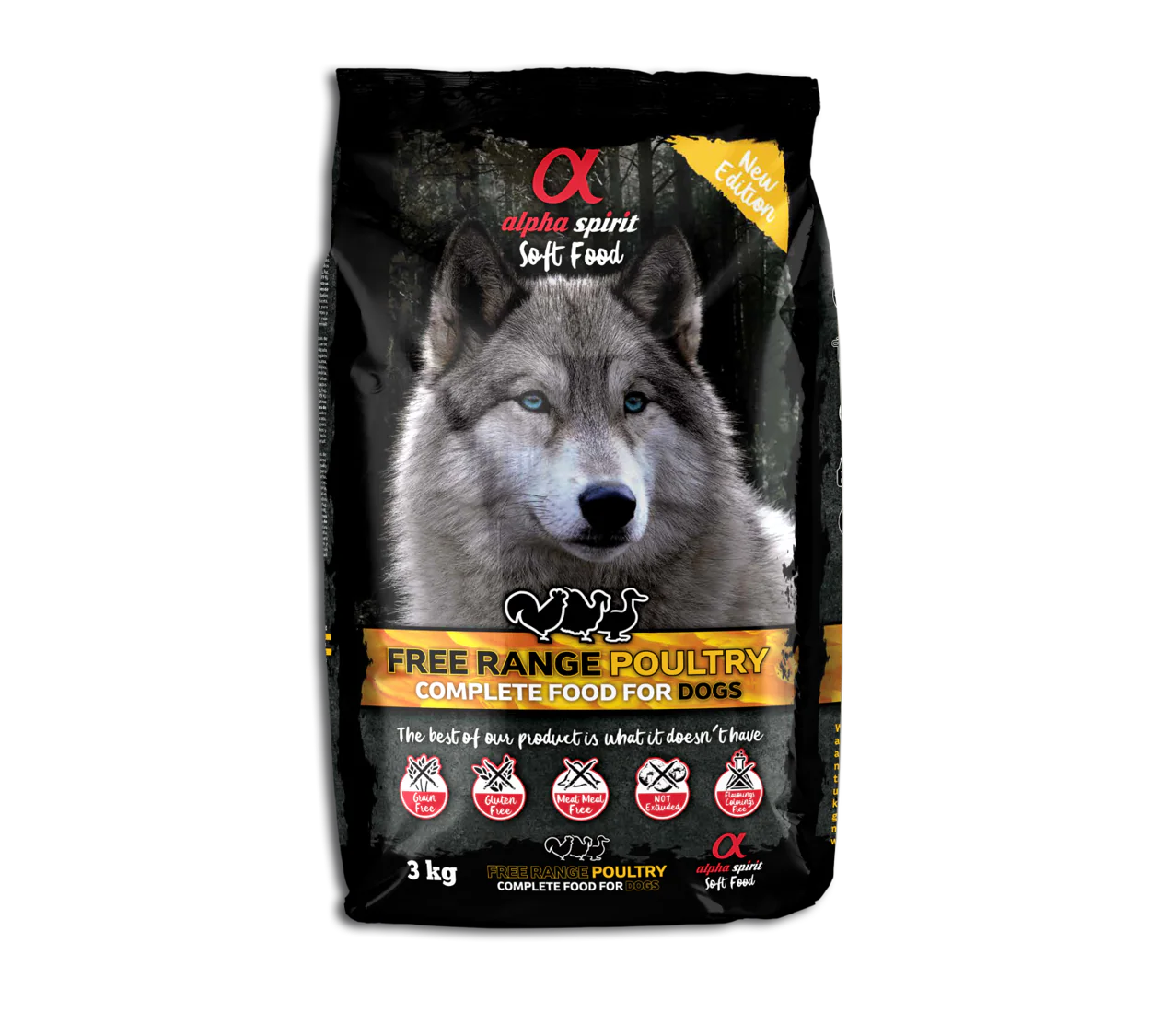 Ração Semi-Húmida Alpha Spirit Poultry Caixa de 9 Kg