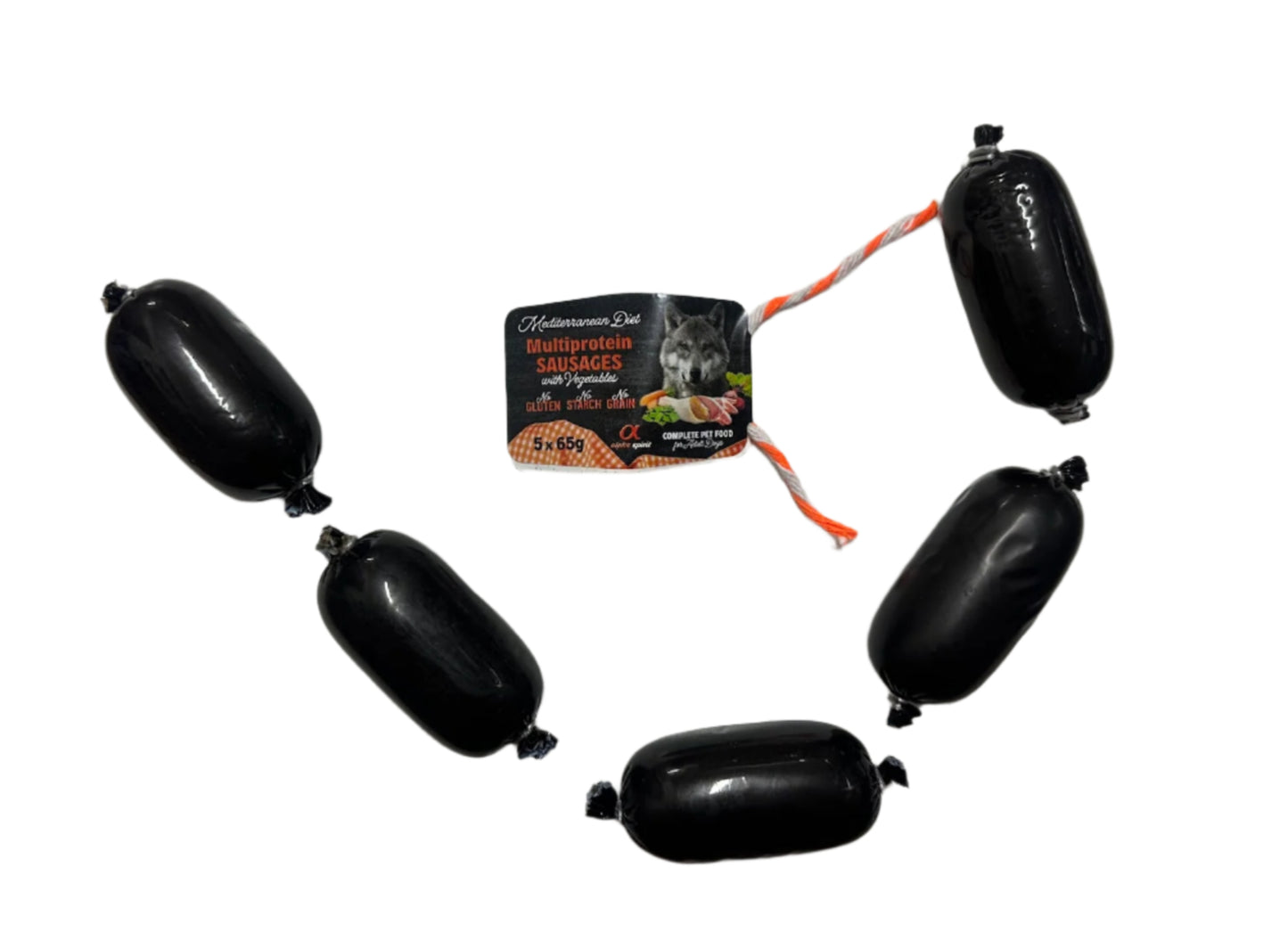 Salchichas Mediterranean Pollo y Pavo 5x65gr | Alpha Spirit