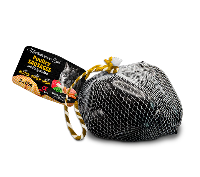 Salchichas Mediterranean Pollo y Pavo 5x65gr | Alpha Spirit