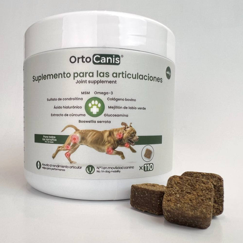 Ortocanis | Suplemento nutricional para las articulaciones del perro | Bote 110 chews