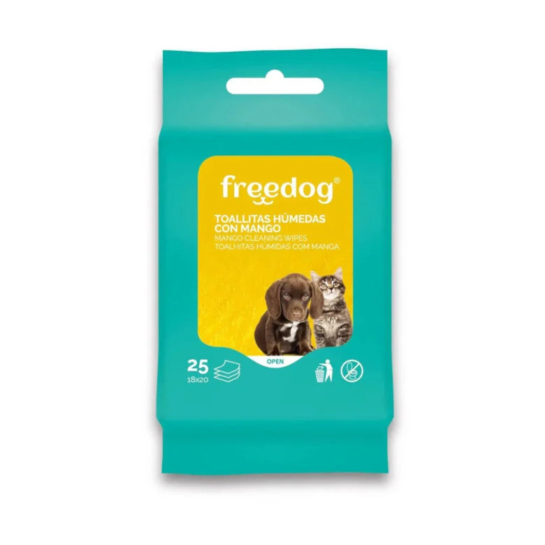 Toallitas Freedog MANGO - Tamaño de bolsillo