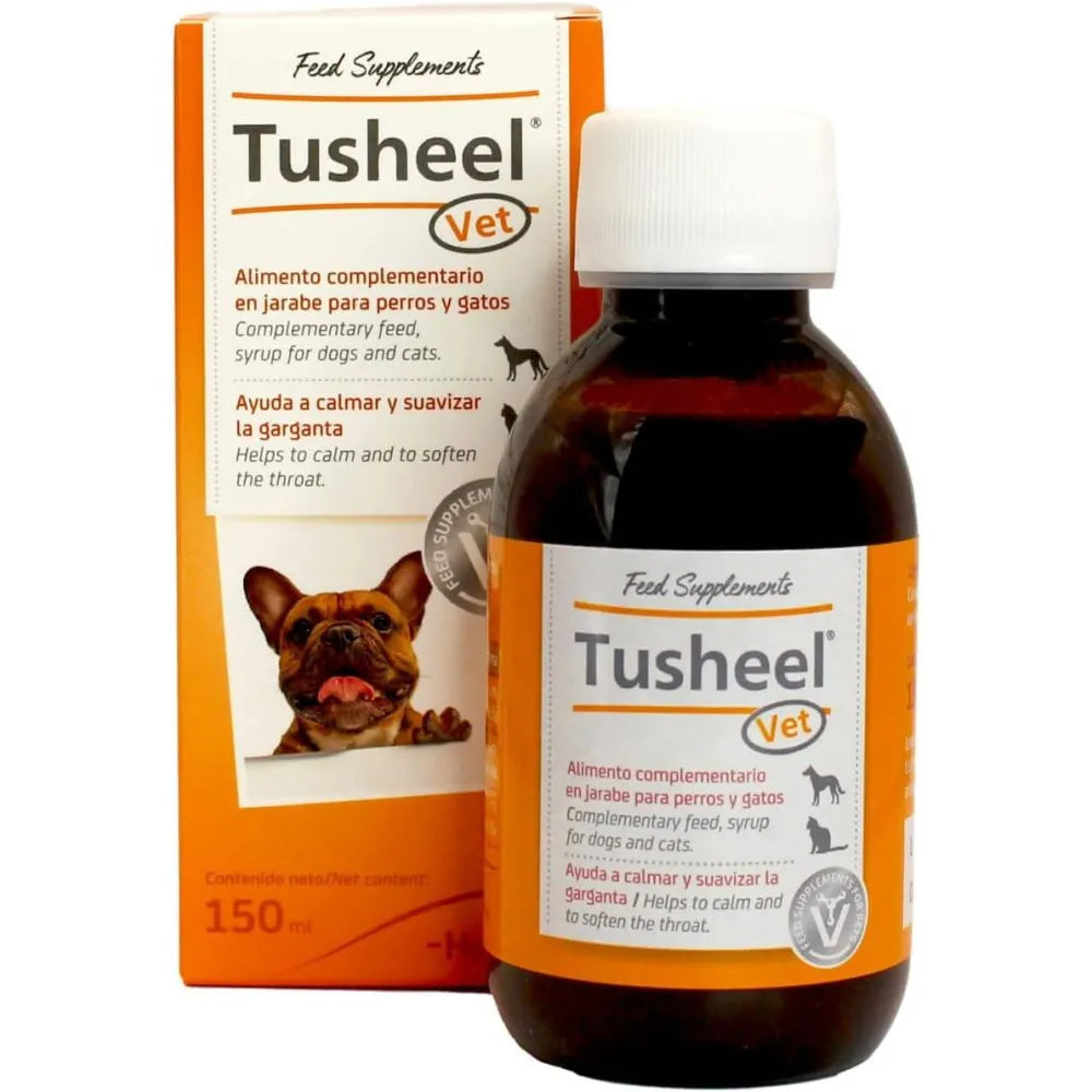 Tusheel - Jarabe para la tos en perros y gatos - Calma y suaviza la garganta