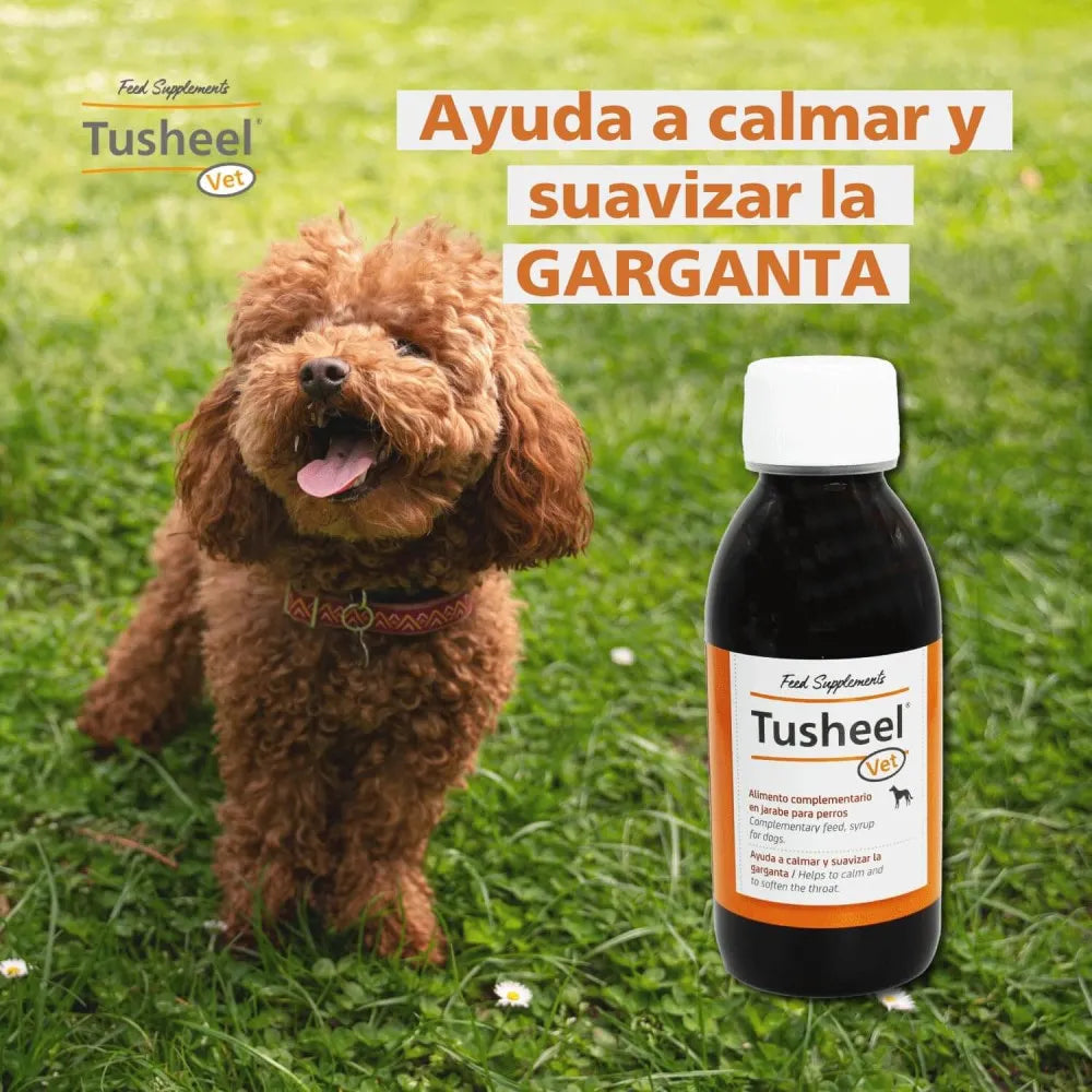 Tusheel - Jarabe para la tos en perros y gatos - Calma y suaviza la garganta