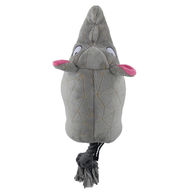 Peluche rinoceronte acolchado resistente | Juguete para perros